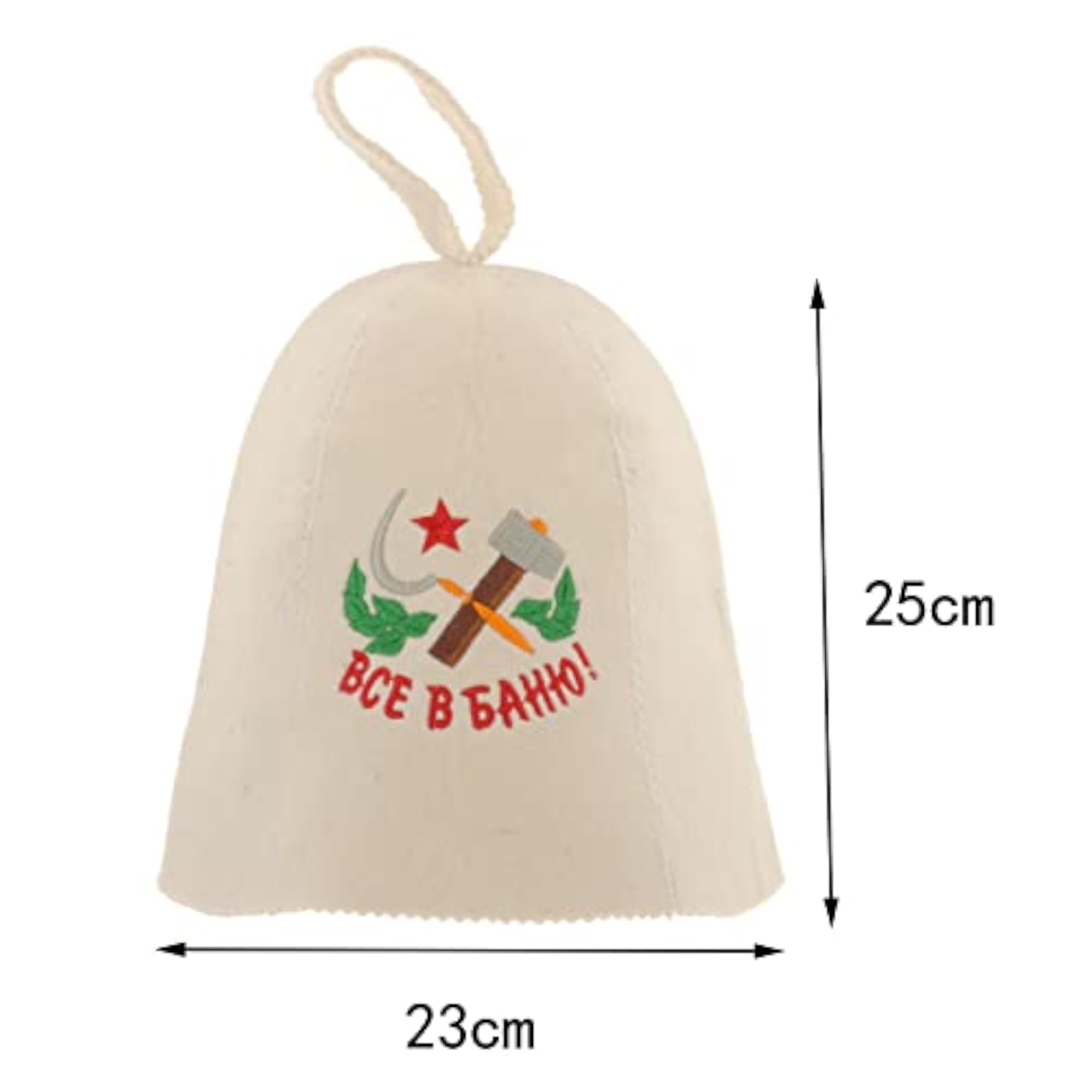 Natural Wool Felt Hat for Sauna and Spa